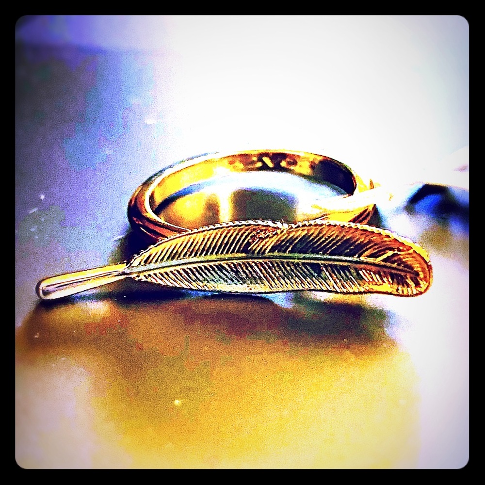 COACH FEATHER RING GOLD
